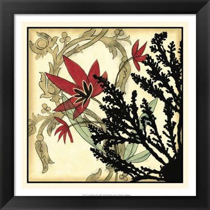 Framed Coral Tapestry II Print