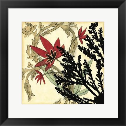 Framed Coral Tapestry II Print