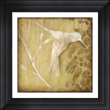 Framed Wings and Damask I Print