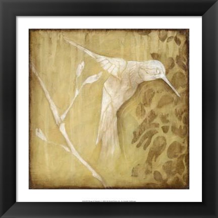 Framed Wings and Damask I Print