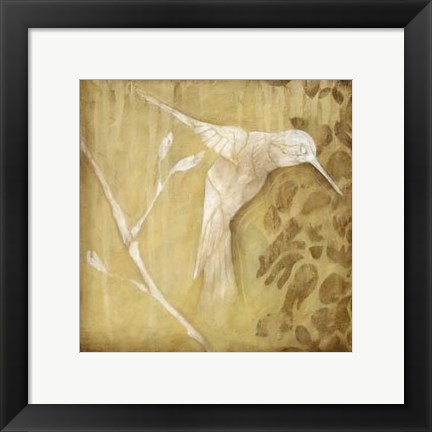 Framed Wings and Damask I Print