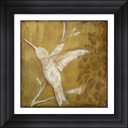 Framed Wings and Damask II Print