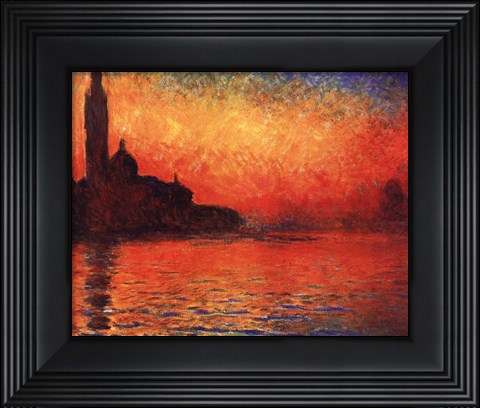 Framed San Giorgio Maggiore at Twilight (Dusk in Venice), c.1908 Print