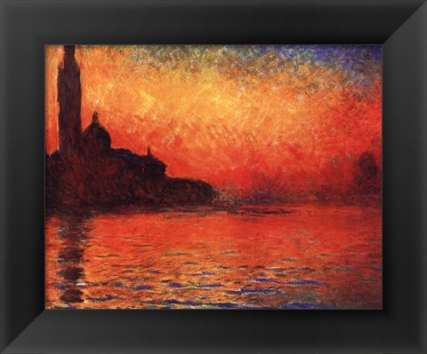 Framed San Giorgio Maggiore at Twilight (Dusk in Venice), c.1908 Print