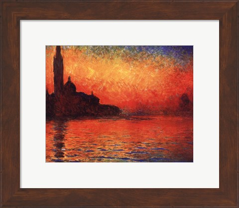 Framed San Giorgio Maggiore at Twilight (Dusk in Venice), c.1908 Print