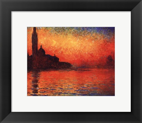 Framed San Giorgio Maggiore at Twilight (Dusk in Venice), c.1908 Print