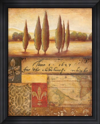 Framed Renaissance Landscape I Print