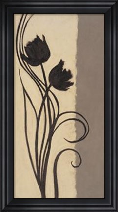 Framed Delicate Silhouette I Print
