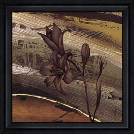 Framed Fleurs D&#39;or I Print