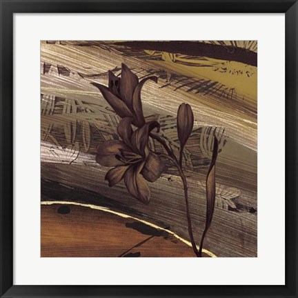 Framed Fleurs D&#39;or I Print