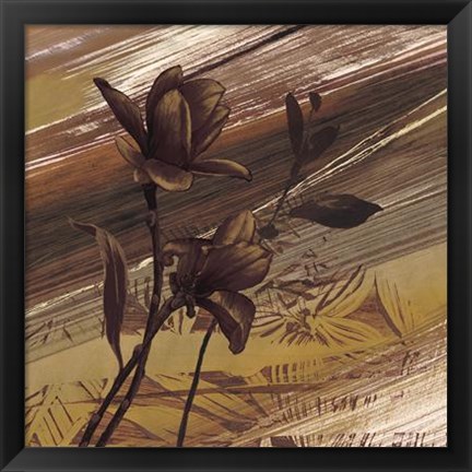 Framed Fleurs D&#39;or II Print