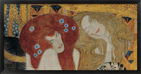 Framed Impurity and Desire, c.1902 (detail of Beethoven Frieze) Print