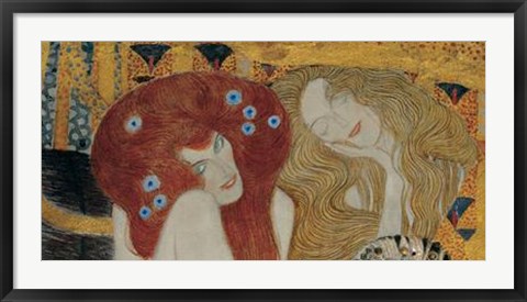 Framed Impurity and Desire, c.1902 (detail of Beethoven Frieze) Print