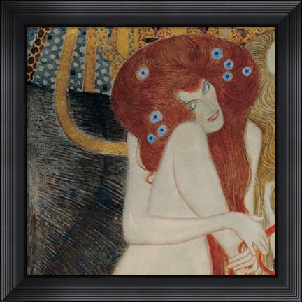 Framed Impurity, c.1902 (detail of Beethoven Frieze) Print