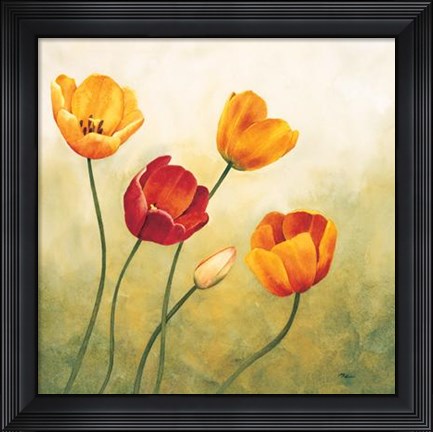 Framed Brezza Sui Tulipani Print
