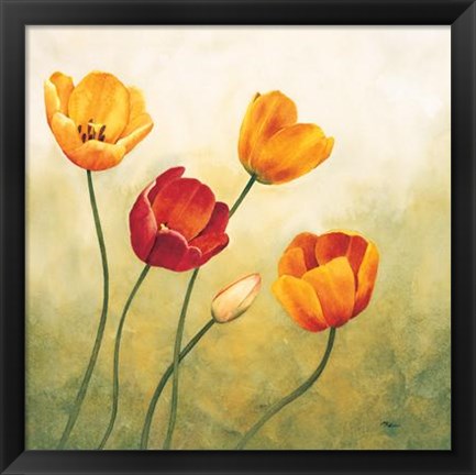 Framed Brezza Sui Tulipani Print