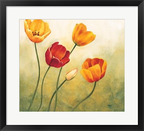 Framed Brezza Sui Tulipani Print
