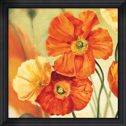 Framed Champs De Coquelicots I Print