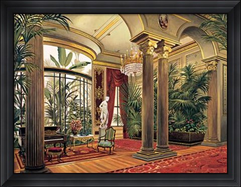 Framed Salle Des Colonnes Print