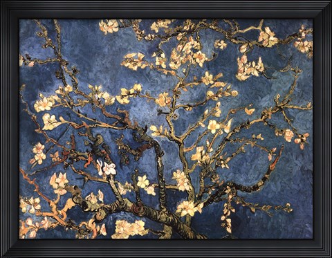 Framed Blossoming Almond Tree, Saint-Remy, c.1890 Print