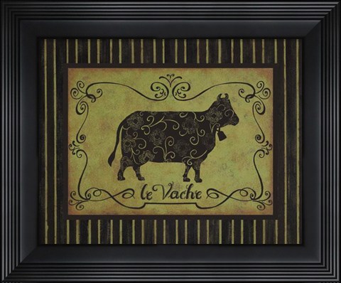 Framed La Vache Print
