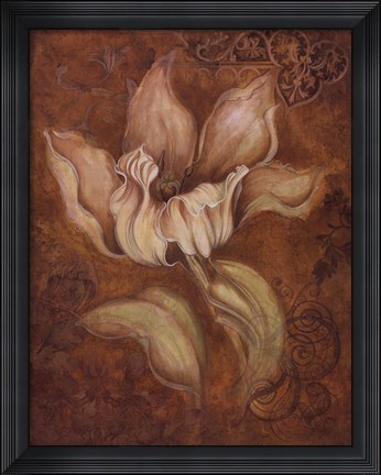 Framed Study In Ecru II Print