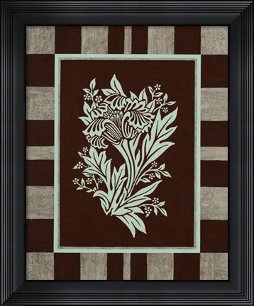 Framed Aqua Elegance II Print