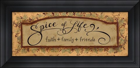 Framed Spice Of Life Print