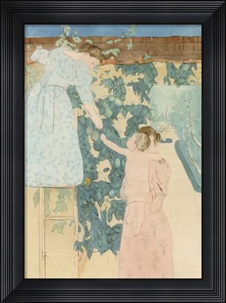 Framed Gathering Fruit Print