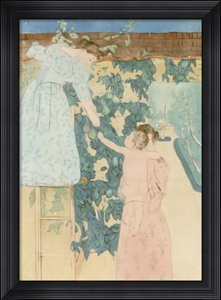 Framed Gathering Fruit Print