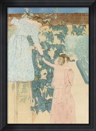 Framed Gathering Fruit Print