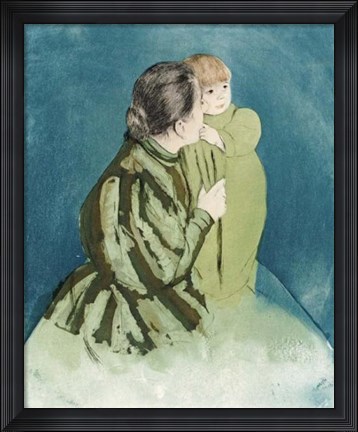 Framed Peasant Mother And Child Print