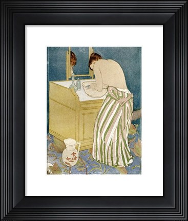 Framed Woman Bathing Print