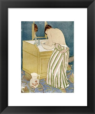 Framed Woman Bathing Print