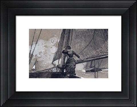 Framed Yachting Girl Print