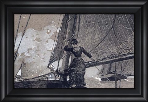 Framed Yachting Girl Print
