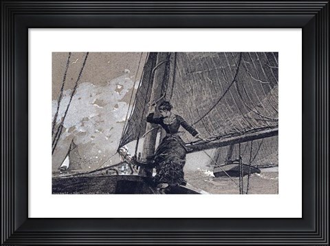 Framed Yachting Girl Print