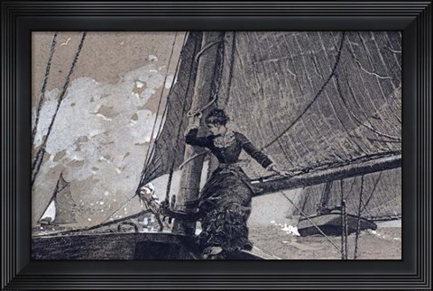 Framed Yachting Girl Print