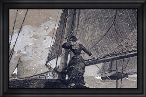 Framed Yachting Girl Print