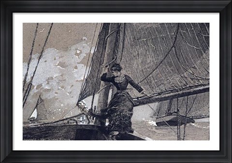 Framed Yachting Girl Print