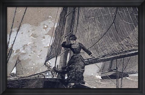 Framed Yachting Girl Print