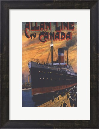 Framed Allan Line To Canada Print