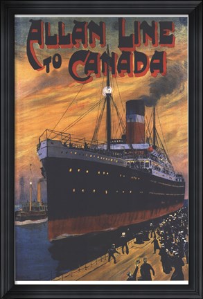 Framed Allan Line To Canada Print