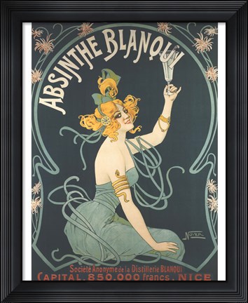 Framed Absinthe Blanqui Print