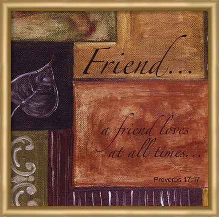 Framed Words to Live By...Friend Print