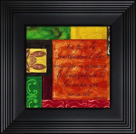 Framed Words to Live By, Spanish Print