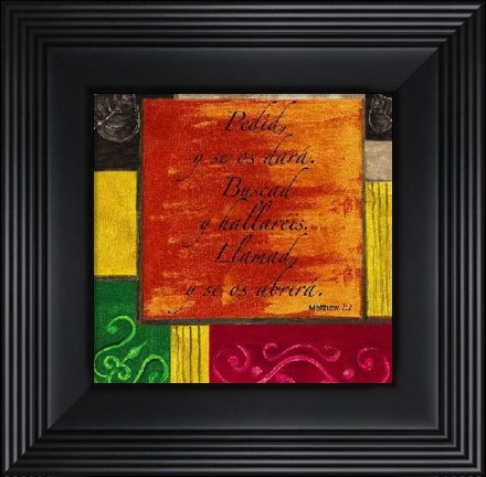 Framed Words to Live By, Spanish...Pedid Print