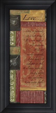 Framed Words to Live By, Decor...Love Is (Panel) Print