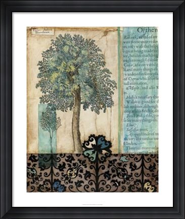 Framed Blue Autumn I Print