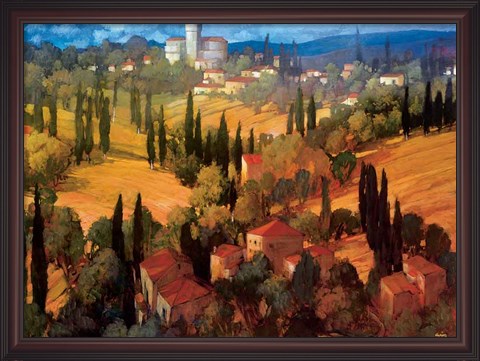 Framed Tuscan Castle Print